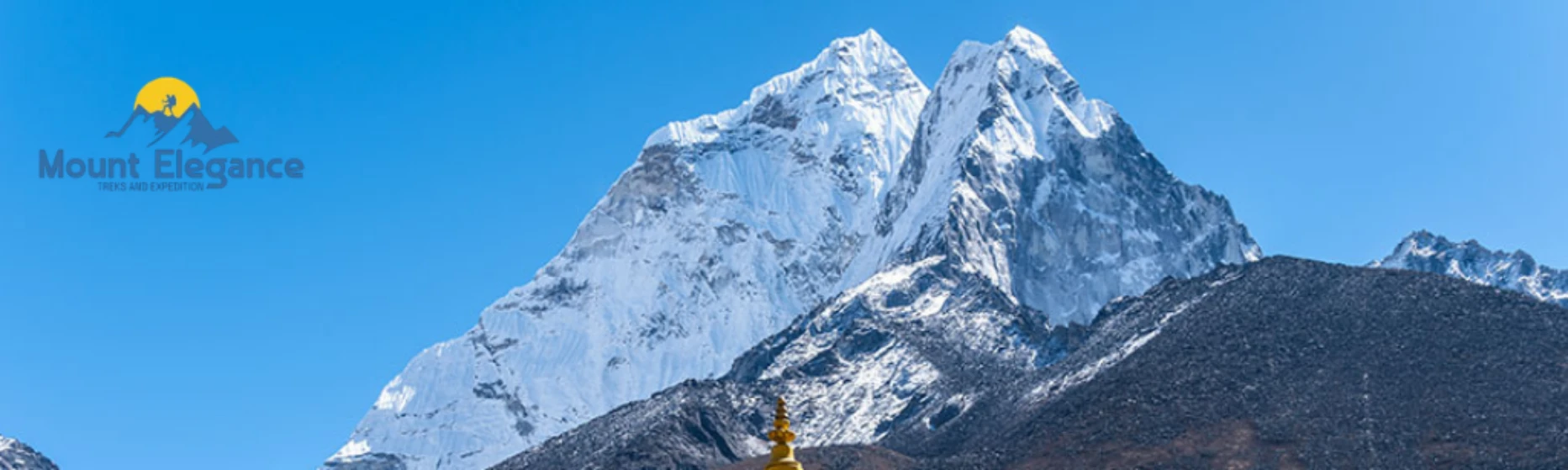 Snow-capped Ama Dablam peak in Dingboche.