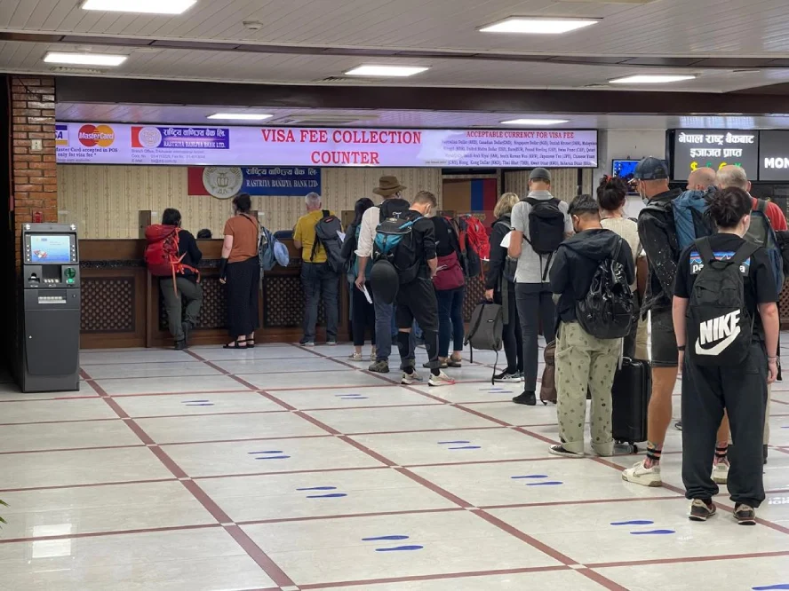 Nepal visa fee counter in Nepal